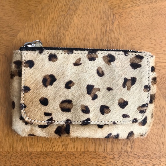 Leopard Print Calf hair wallet - Picture 1 of 4